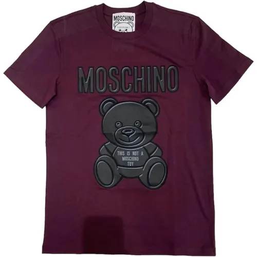 Casual Baumwoll T-Shirt für Männer , Herren, Größe: S - Moschino - Modalova