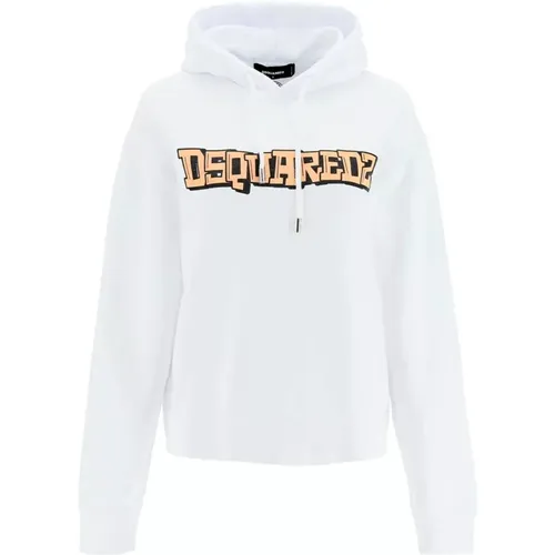 Printed Logo Hoodie , male, Sizes: L, S, XS, XL, M - Dsquared2 - Modalova