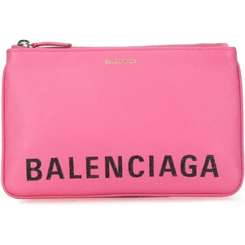 Pre-owned Leather clutches , female, Sizes: ONE SIZE - Balenciaga Vintage - Modalova