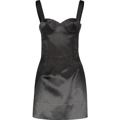Silk and Cotton Blend Mini Dress , female, Sizes: S, XS - Maison Margiela - Modalova