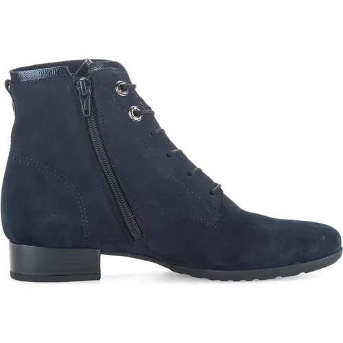 Eleganter Wildleder-Stiefelette - blau , Damen, Größe: 36 EU - Gabor - Modalova