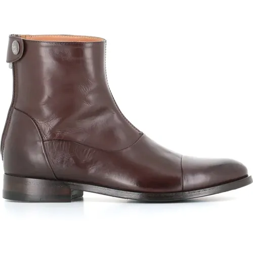 Dark Leather Boots with Zipper and Snap Closure , female, Sizes: 4 UK, 6 UK, 3 UK, 5 UK, 4 1/2 UK - Alberto Fasciani - Modalova