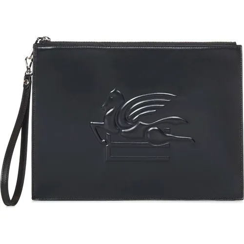 Leather Clutch Elegant Style , male, Sizes: ONE SIZE - ETRO - Modalova