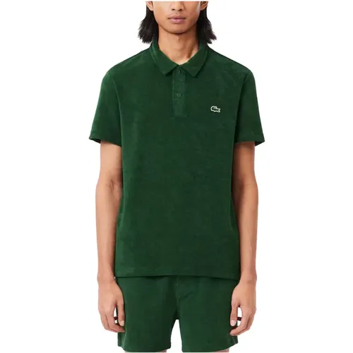 Grünes Polo-Shirt Klassischer Stil , Herren, Größe: XS - Lacoste - Modalova