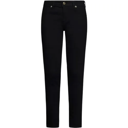 Schwarze Hose 5 Taschenhose , Damen, Größe: W30 - Versace Jeans Couture - Modalova