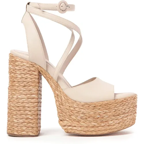 High Heel Sandals in Ivory Raffia , female, Sizes: 8 UK - Paloma Barceló - Modalova