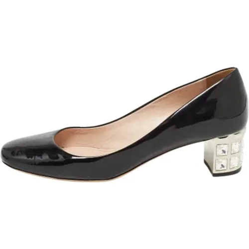Pre-owned Leather heels , female, Sizes: 7 UK - Miu Miu Pre-owned - Modalova