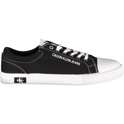 Cotton Sneaker with Laces and Contrasting Sole , male, Sizes: 7 UK, 11 UK - Calvin Klein - Modalova