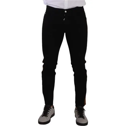 Schwarze Stretch Skinny Denim Jeans , Herren, Größe: M - Dolce & Gabbana - Modalova