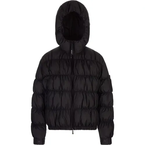 Schwarze Medonte Daunenjacke mit Rüschen - Moncler - Modalova