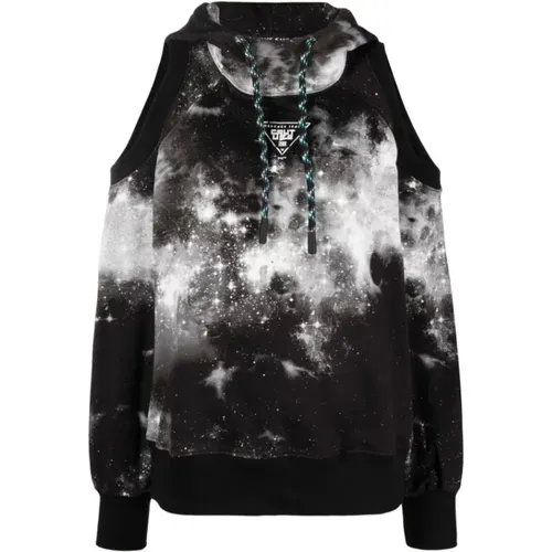 Printed Hoodie , female, Sizes: L, M - Versace Jeans Couture - Modalova