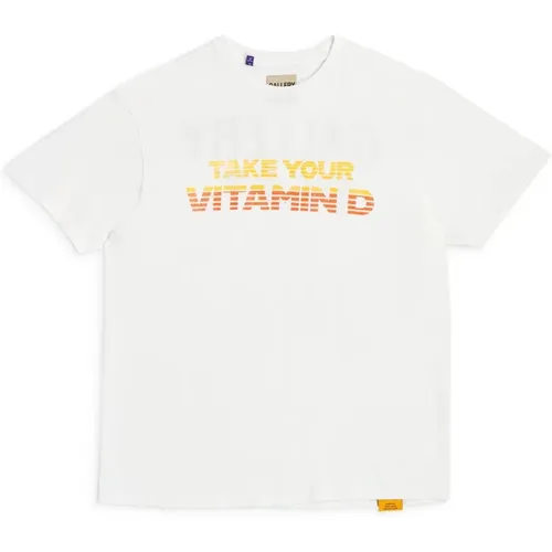 Vitamin D Tee 'Weiß' 1970er Stil , Herren, Größe: M - Gallery Dept. - Modalova