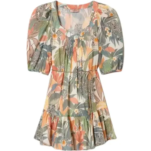 Dschungel Print Kleid Papaya , Damen, Größe: S - Twinset - Modalova