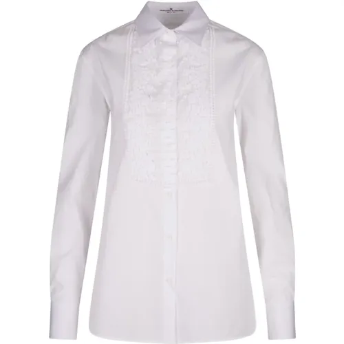 Cotton Poplin Embroidered Shirt , female, Sizes: S, M, XS - Ermanno Scervino - Modalova