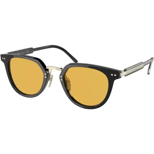 Yellow Orange Sunglasses , male, Sizes: 49 MM - Prada - Modalova