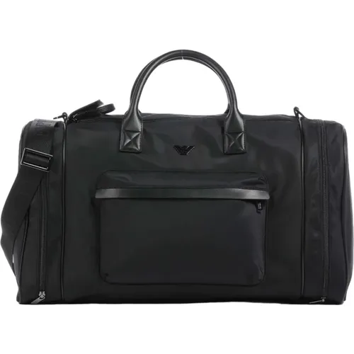 Stylish and Practical Travel Bag , male, Sizes: ONE SIZE - Emporio Armani - Modalova