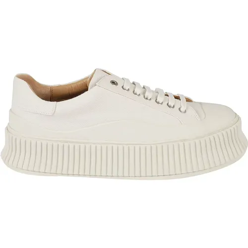 Cloud Low-Top Leather Sneakers , female, Sizes: 8 UK, 6 UK - Jil Sander - Modalova