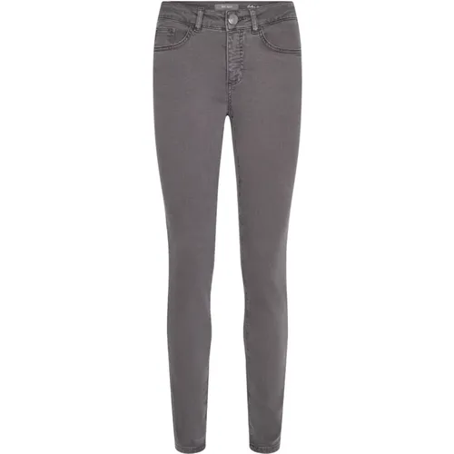Slim-Fit High-Waisted Colour Pant Jeans , female, Sizes: W24 - MOS MOSH - Modalova