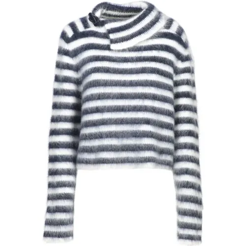 Blau Gestreifter Strickpullover , Damen, Größe: S - Jacquemus - Modalova