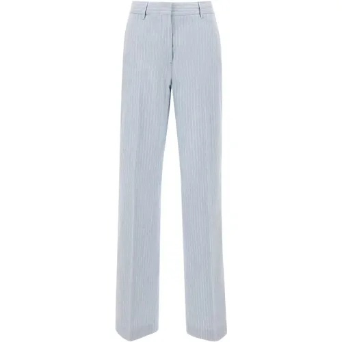 Striped Linen and Cotton Trousers , female, Sizes: 2XL, M, 3XL, L, XL - Iceberg - Modalova
