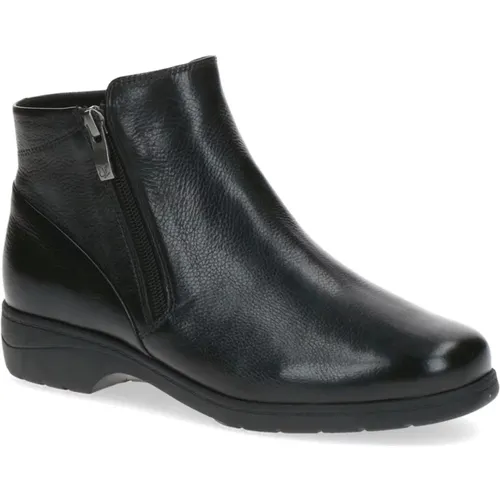 Schwarze Nappa Geschlossene Booties , Damen, Größe: 36 EU - Caprice - Modalova