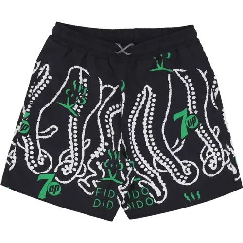 Splashed Boardshort Badeshorts Schwarz , Herren, Größe: L - Octopus - Modalova