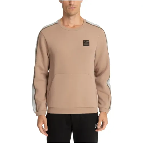 Plain Logo Pocket Sweatshirt , male, Sizes: M - Emporio Armani EA7 - Modalova