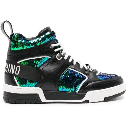 Sneakers mit Mehrfarbigen Pailletten - Moschino - Modalova