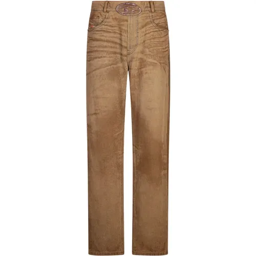 Braune Lockere Jeans Gerades Bein - Diesel - Modalova