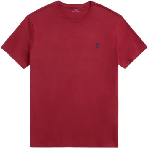 Rotes Rundhals T-Shirt Ralph Lauren - Ralph Lauren - Modalova