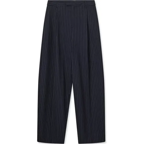 Soft and Stylish Pinstripe Pants , female, Sizes: S, XL, 2XL, M, L - MOS MOSH - Modalova
