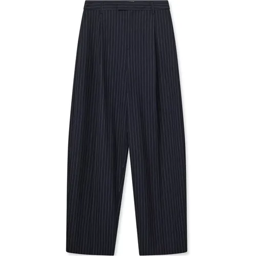 Soft and Stylish Pinstripe Pants , female, Sizes: S, XL, XS, M, L - MOS MOSH - Modalova