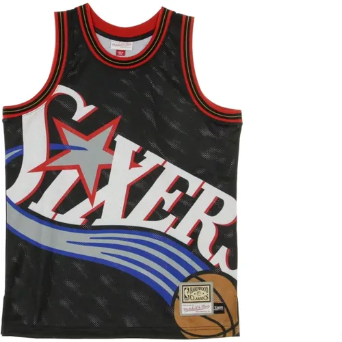 NBA Big Face Basketball Tank Top , male, Sizes: L, S, XL, M - Mitchell & Ness - Modalova