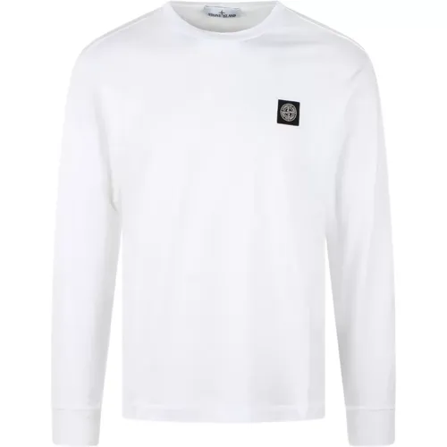 Baumwoll Langarm T-Shirt Fw24 , Herren, Größe: M - Stone Island - Modalova