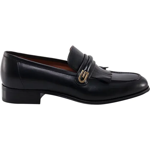 Leather Loafers with G Detail , male, Sizes: 7 1/2 UK, 7 UK - Gucci - Modalova
