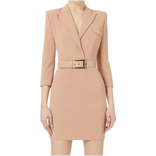 Nude Leichtes Kreppkleid mit Cut-Out , Damen, Größe: L - Elisabetta Franchi - Modalova