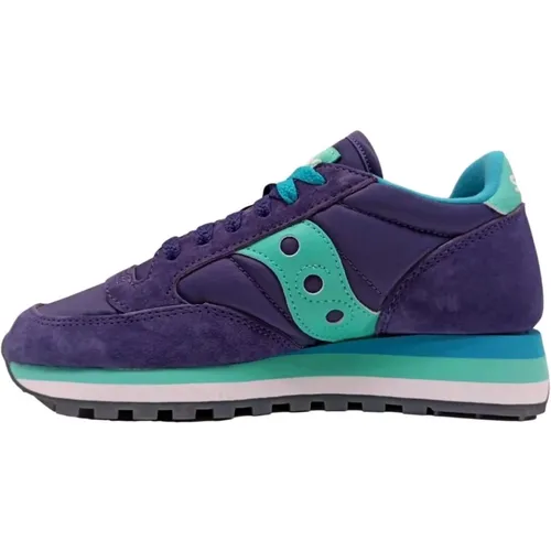 Navy/Aquamarine Jazz Sneakers Damen Stilvoll , Damen, Größe: 38 1/2 EU - Saucony - Modalova