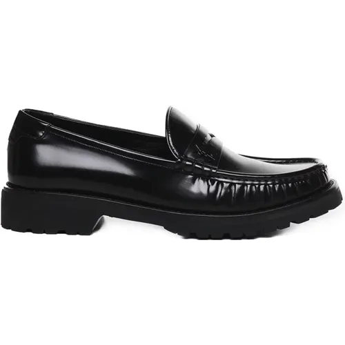 Schwarze Almond Tip Monogram Loafers , Herren, Größe: 41 EU - Saint Laurent - Modalova