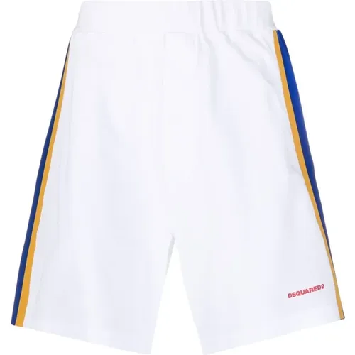 Logo Side Stripe Shorts , male, Sizes: L, M - Dsquared2 - Modalova