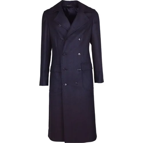 Luxury Wool Cashmere Double-Breasted Coat , male, Sizes: 3XL - Made in Italia - Modalova