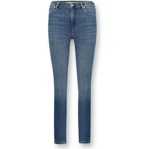 Dunkelblaue High Waist Skinny Jeans , Damen, Größe: W31 - Homage - Modalova