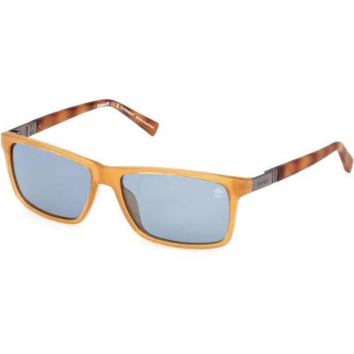 Rectangular Polarized Sunglasses for Men , male, Sizes: 58 MM - Timberland - Modalova