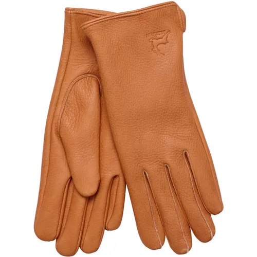 Elegante Deerskin Handschuhe in Cognac , Damen, Größe: M - NOTYZ - Modalova