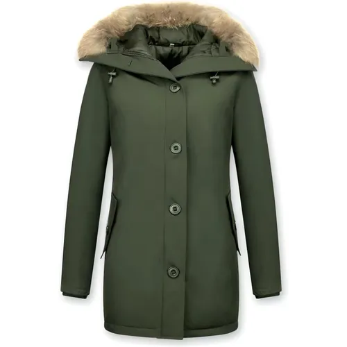 Kanada Lange Winterjacke - Damen Parka Seitentaschen - 505G , Damen, Größe: L - TheBrand - Modalova