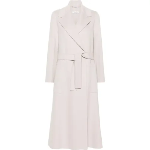 Belted Wool Coat , female, Sizes: L - Max Mara - Modalova