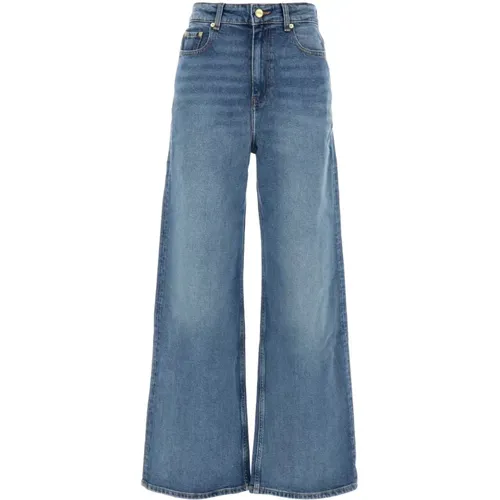 Weite Stretch-Denim-Jeans Ganni - Ganni - Modalova