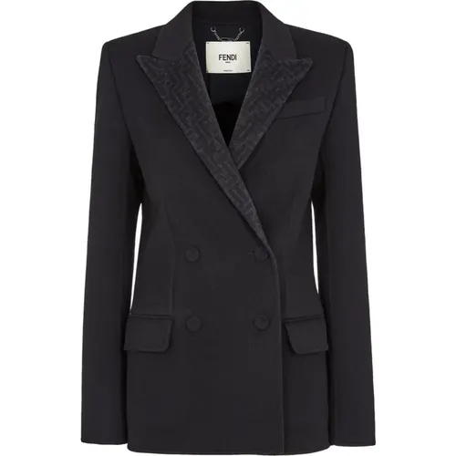 Wool Reversible Coat , female, Sizes: S, M - Fendi - Modalova