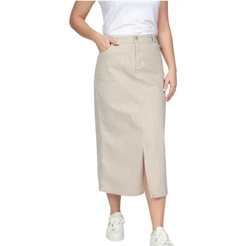 Classic Sand Stripe Skirt Ronja.Sp24 , female, Sizes: S, 2XL, XL, M, L - 2-Biz - Modalova