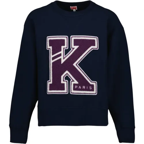 Varsity Sweatshirt Oversize Logo Stickerei , Herren, Größe: L - Kenzo - Modalova