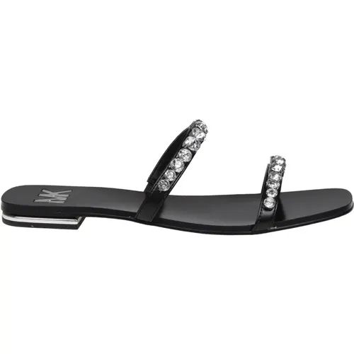 Jessa flat leather sandals with crystals , female, Sizes: 5 UK, 4 UK, 7 UK - Michael Kors - Modalova